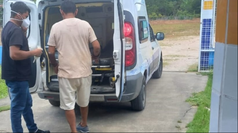 José Melo Batista, suspeito de matar e decapitar Lorena Gaspar Ferreira, de 18 anos, foi socorrido a uma unidade hospitalar após ser espancado por moradores